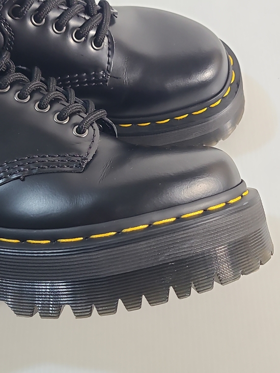 Dr. Martens Black Leather  Sole Platform Lace Up 8053 Quad Size 5 Womens main image 9